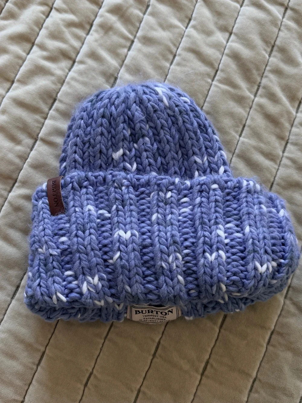 Blue Speckled Knit Beanie - Burton